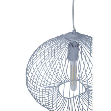 1 Bulb Silver Finish Pendant Light | Lavis