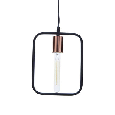 Black and Copper Finish Pendant Light | Lavis