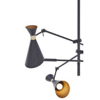3 Shade Black and Gold Pendant | Linox