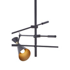 3 Shade Black and Gold Pendant | Linox