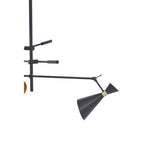 3 Shade Black and Gold Pendant | Linox