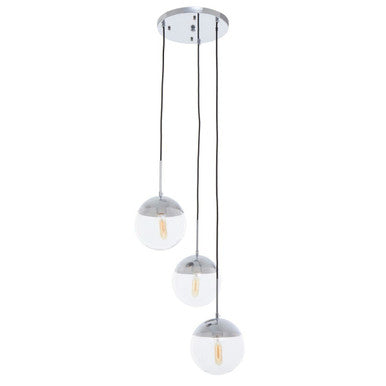 Chrome Finish 3 Pendant Light | Revive