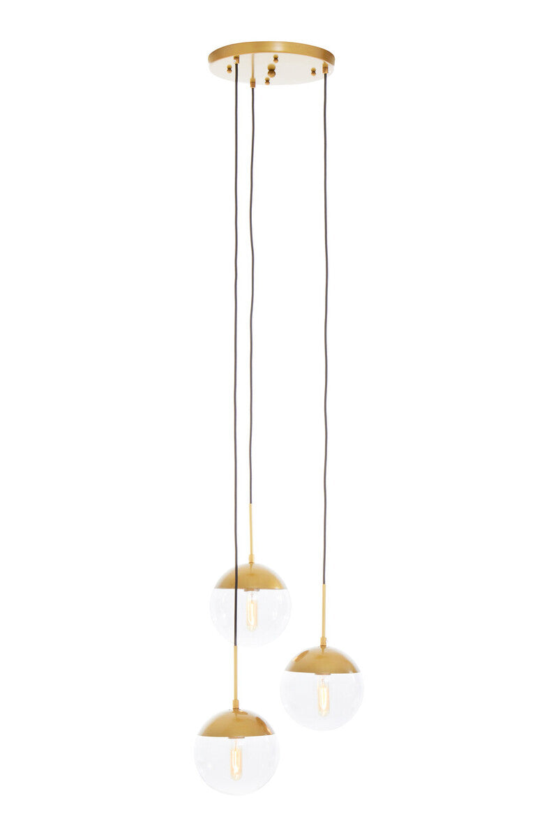 Gold Finish 3 Bulb Pendant Light | Revive