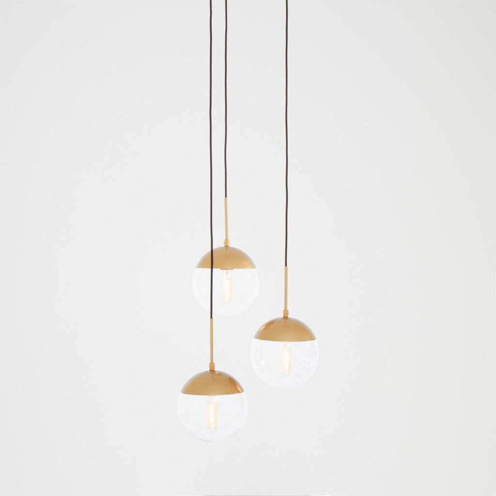 Gold Finish 3 Bulb Pendant Light | Revive