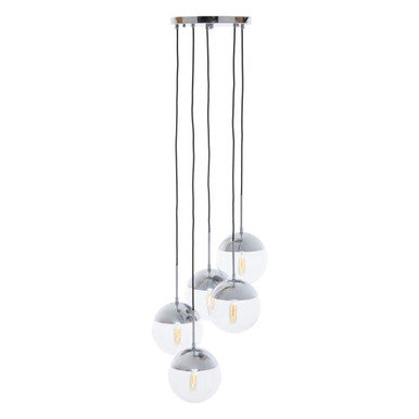 Chrome Finish Five Pendant Lights | Revive