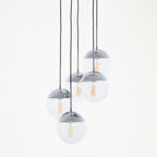 Chrome Finish Five Pendant Lights | Revive