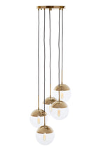 Gold Finish Five Pendant Lights | Revive