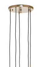Gold Finish Five Pendant Lights | Revive
