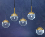 Gold Finish Glass Shades Pendant Light | Revive