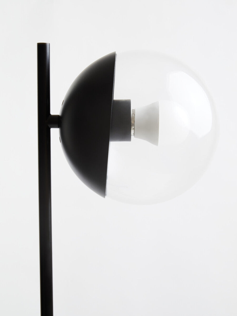 Black Finish Metal Table Lamp with Marble Base | Revive