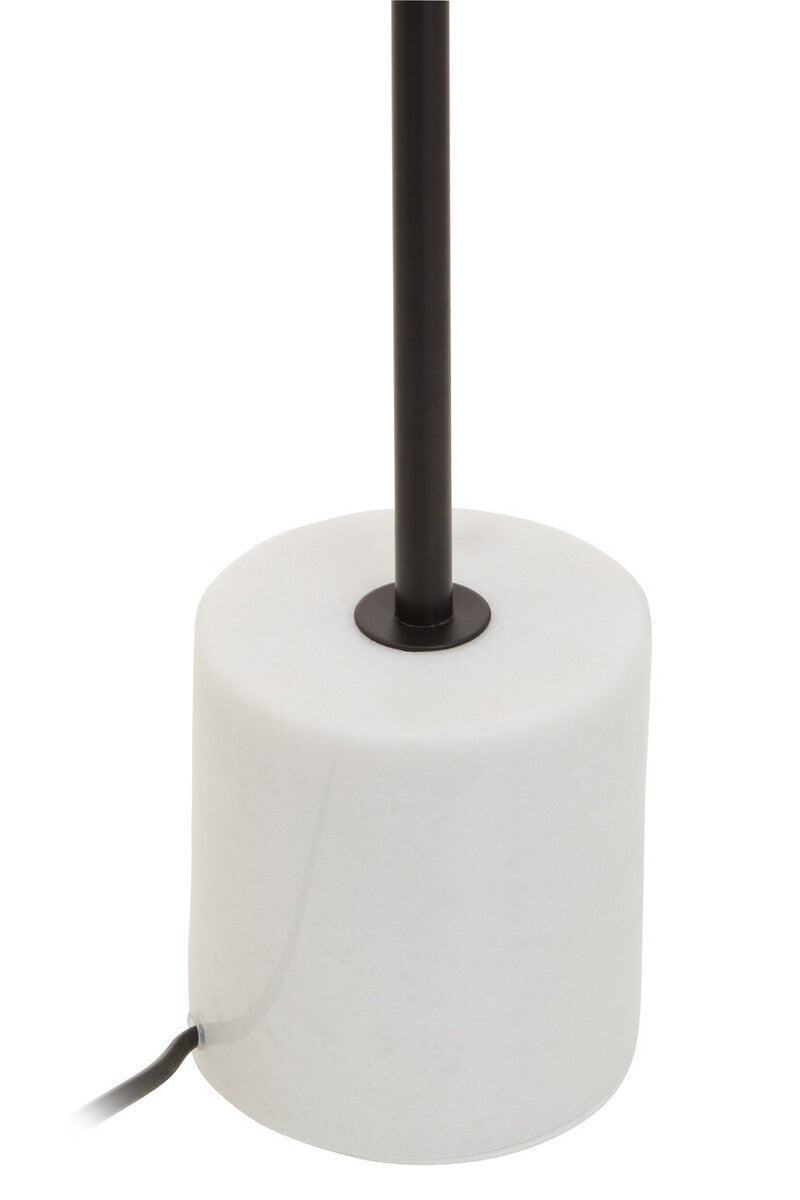 Black Finish Metal Table Lamp with Marble Base | Revive