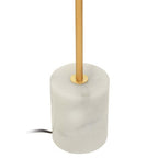 Gold Finish Metal Table Lamp with White Marble Base | Revive