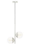 Chrome Finish 2 Bulb Pendant Light | Revive