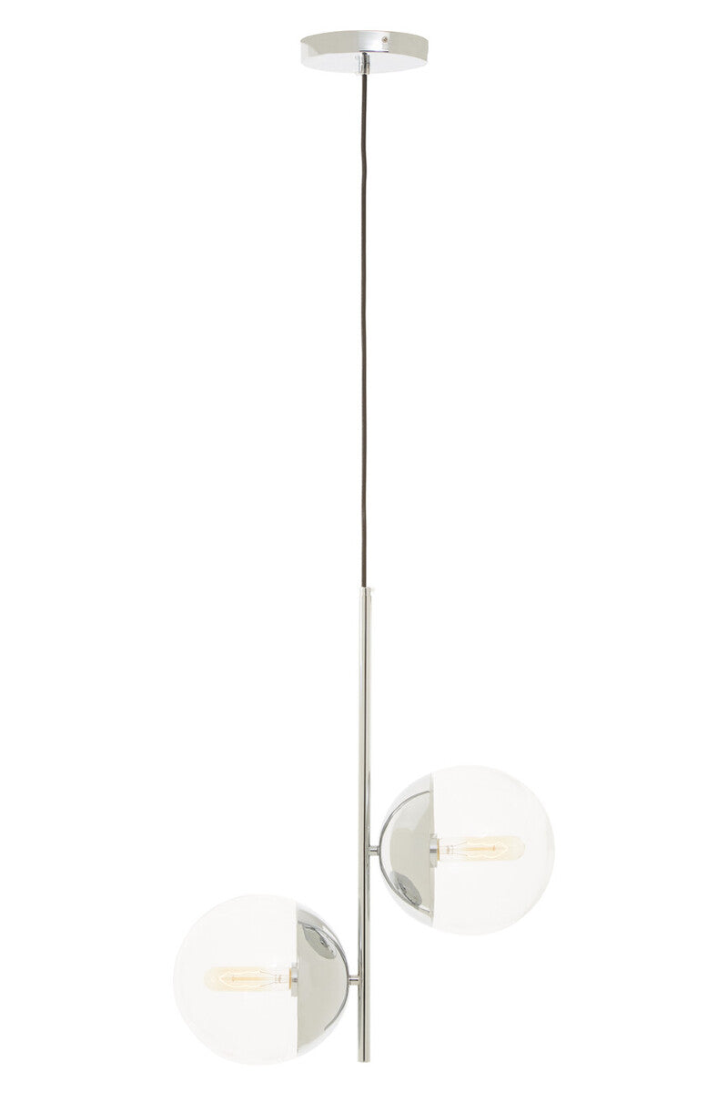 Chrome Finish 2 Bulb Pendant Light | Revive
