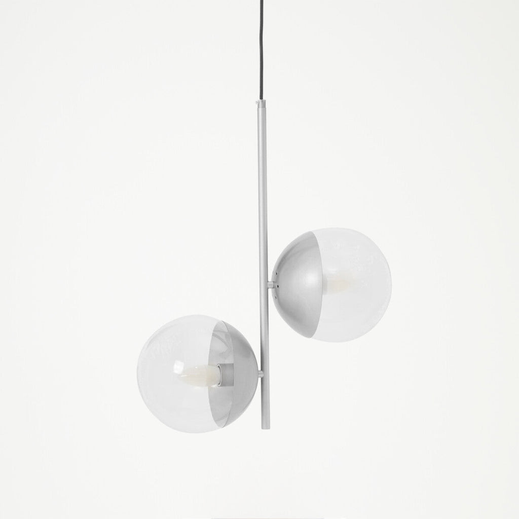 Chrome Finish 2 Bulb Pendant Light | Revive