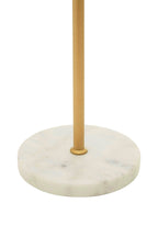 Gold Finish Metal Floor Lamp with White Marble Base | Revive