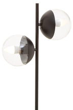 Two Light Black Metal and Marble Table Lamp | Revive