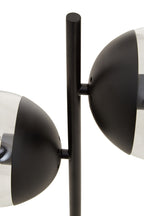 Two Light Black Metal and Marble Table Lamp | Revive