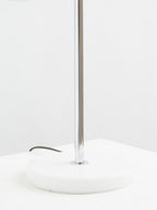 Two Light Chrome and White Marble Table Lamp | Revive