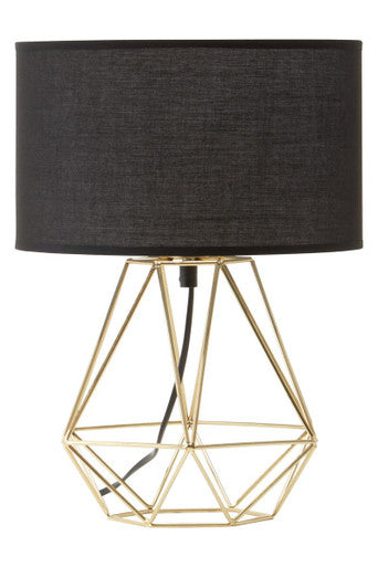 Black and Gold Finish Table Lamp | Wyra