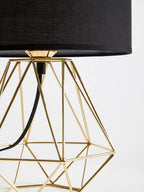 Black and Gold Finish Table Lamp | Wyra