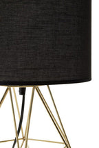 Black and Gold Finish Table Lamp | Wyra