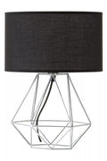 Black and Chrome Finish Table Lamp | Wyra