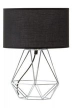Black and Chrome Finish Table Lamp | Wyra