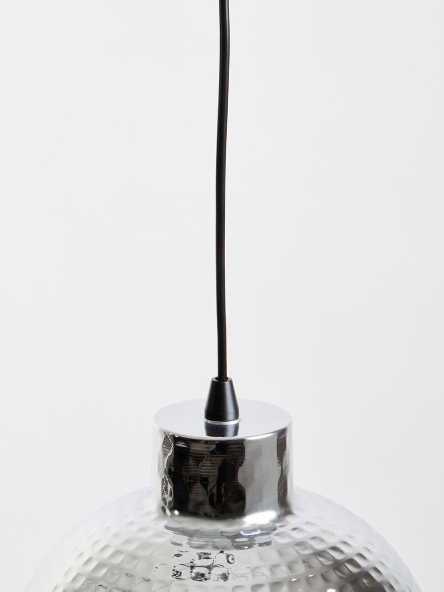 Chrome Finish Iron Pendant Light | New Foundry