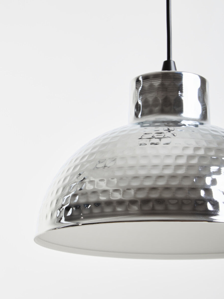 Chrome Finish Iron Pendant Light | New Foundry