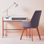 Matte Grey and Wood Adjustable Desk Lamp | Stockholm