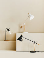 Matte Black Curved Table Lamp | Stockholm