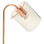 Shiny Copper Curved Table Lamp | Stockholm
