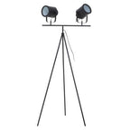 Two Spotlight Matte Black Tripod Floor Lamp | Stockholm
