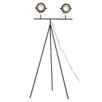 Two Spotlight Matte Black Tripod Floor Lamp | Stockholm