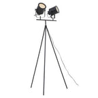 Two Spotlight Matte Black Tripod Floor Lamp | Stockholm