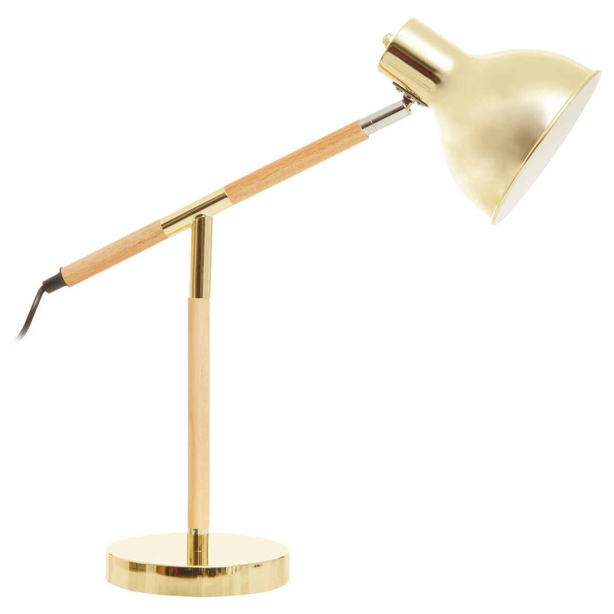 Adjustable Desk Lamp in Shiny Brass Finish | Stockholm