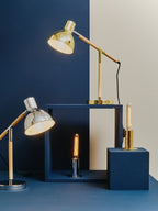Adjustable Desk Lamp in Shiny Brass Finish | Stockholm