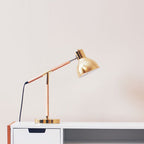 Adjustable Desk Lamp in Shiny Brass Finish | Stockholm