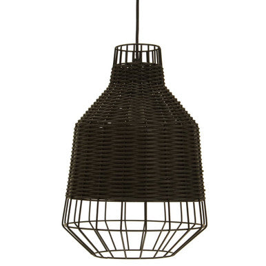 Black Rattan Pendant Light | Jaya
