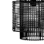 Black Rattan Overlapping Pendant Light | Jaya