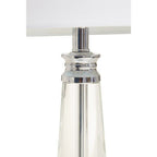 Clear Crystal Table Lamp with Chrome Base | Helvetia