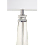 Clear Crystal Table Lamp with Chrome Base | Helvetia