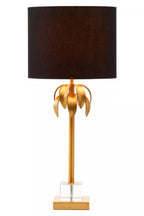 Gold Finish Palm Tree Design Table Lamp | Herta