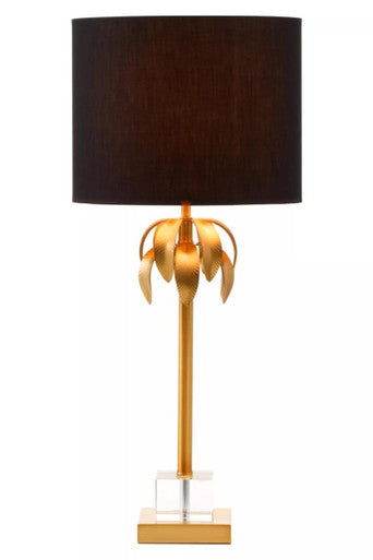 Gold Finish Palm Tree Design Table Lamp | Herta