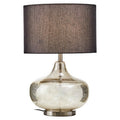 Silver Glass with Black Shade Table Lamp | Luz