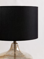 Silver Glass with Black Shade Table Lamp | Luz