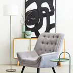Cream Waffle Effect Shade Floor Lamp | Forma