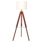 Tripod Floor Lamp with Brown Base | Malvern