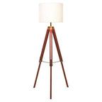 Tripod Floor Lamp with Brown Base | Malvern